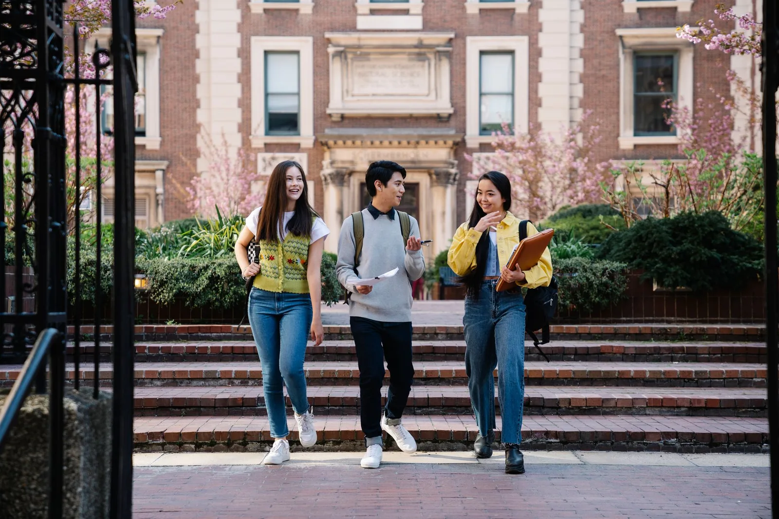 Students walking across a university campus in Australia